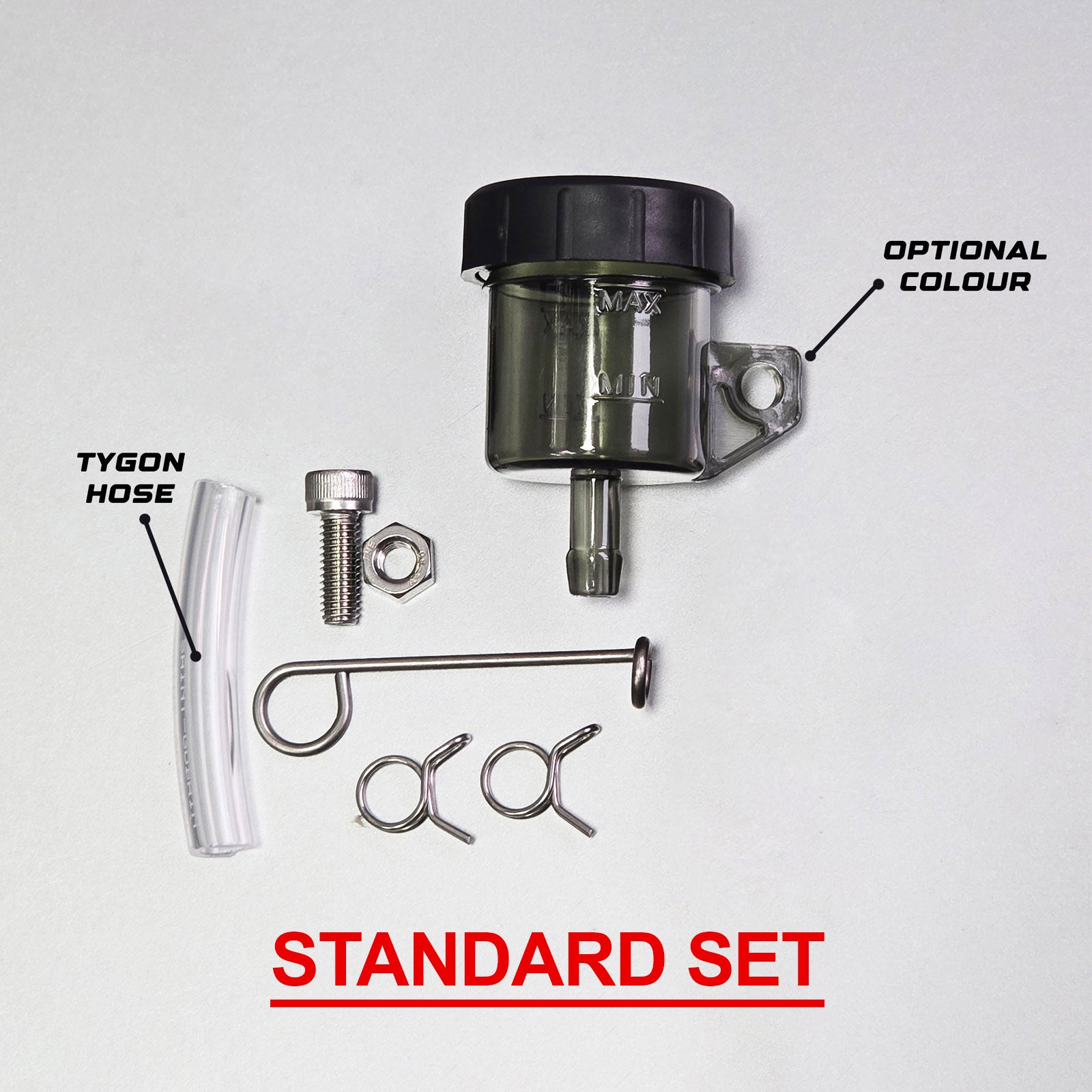 Rod type mounting kit with mirror mount
