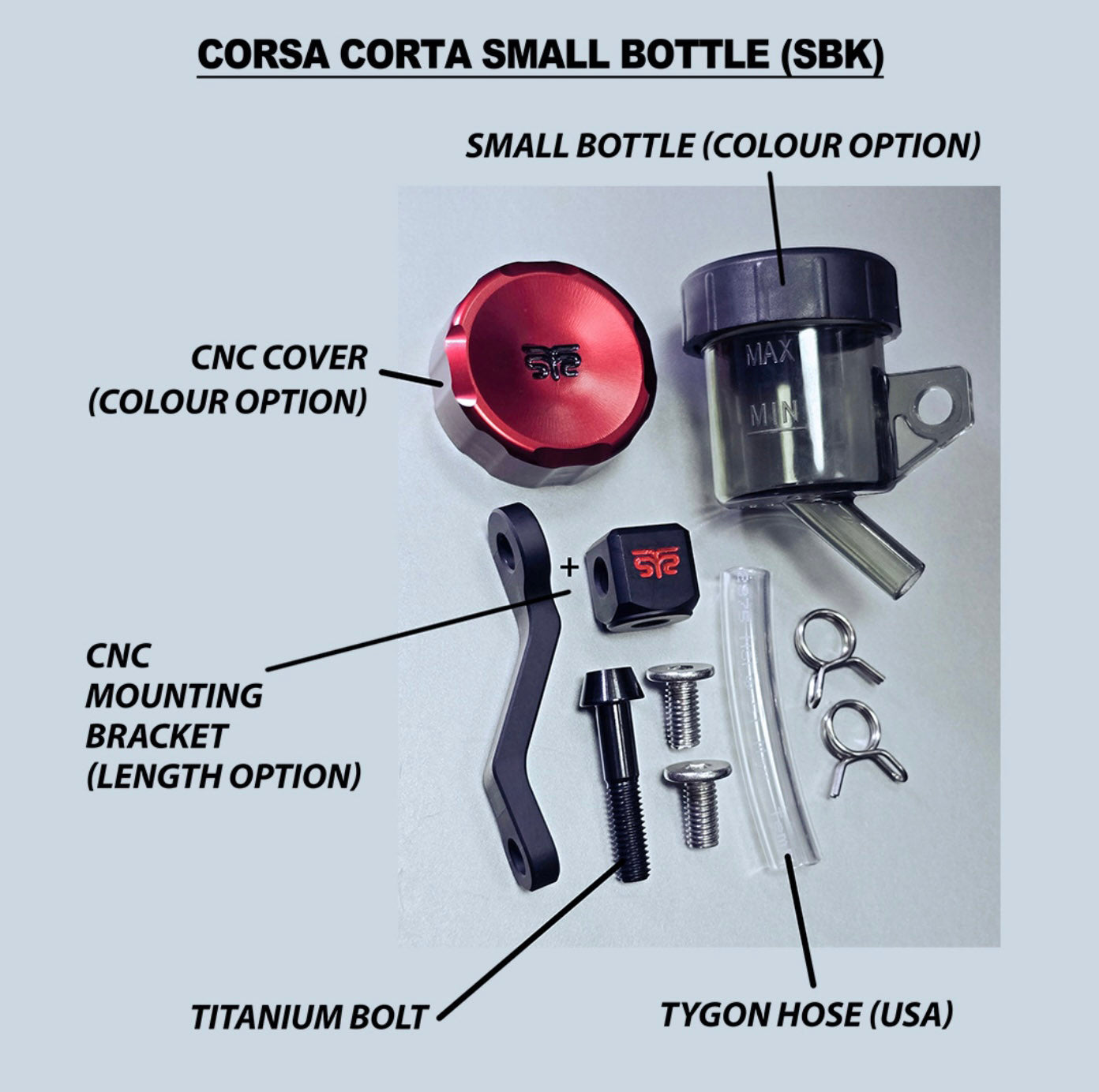 Strato CNC reservoir set (Small bottle)