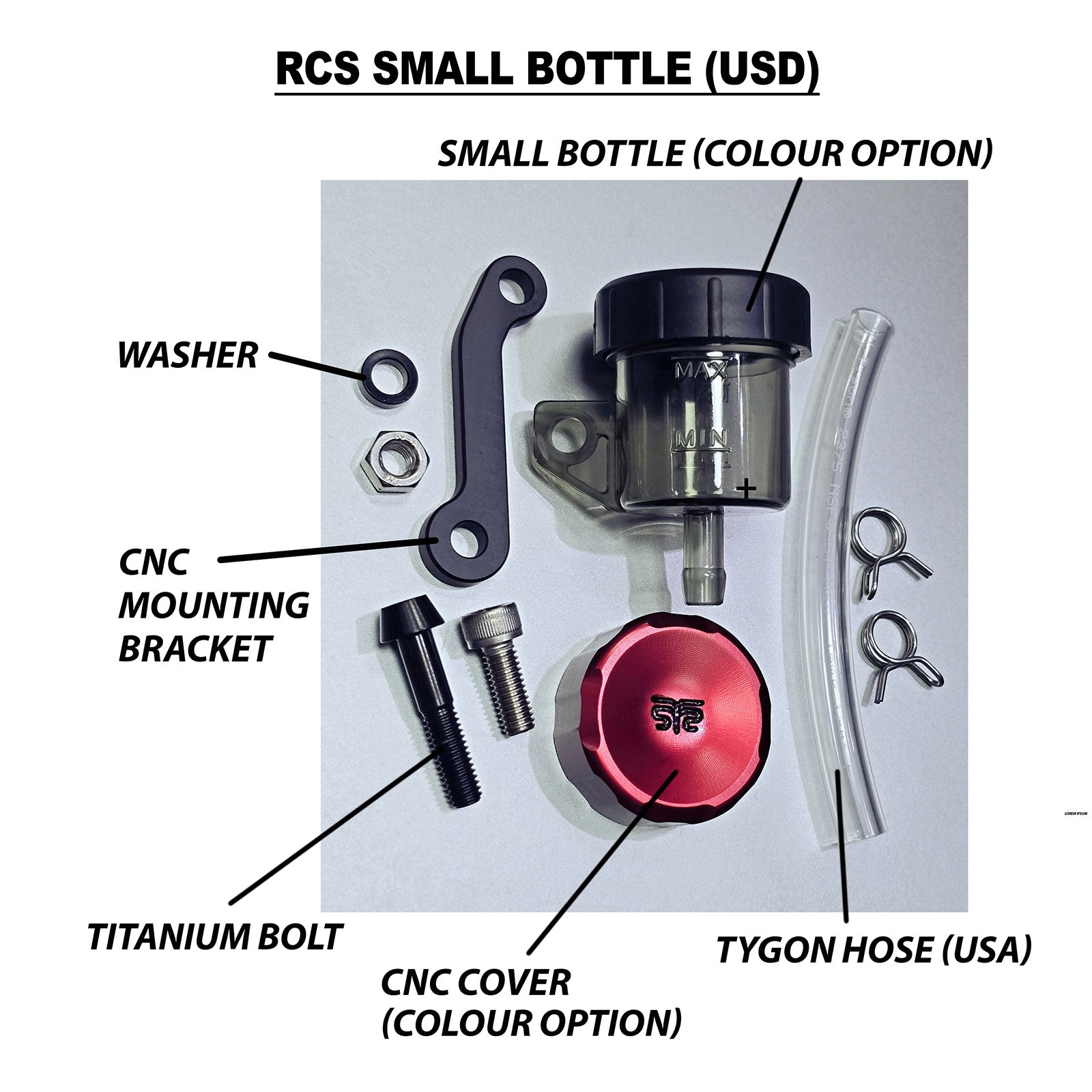 Strato CNC reservoir set (RCS small bottle)